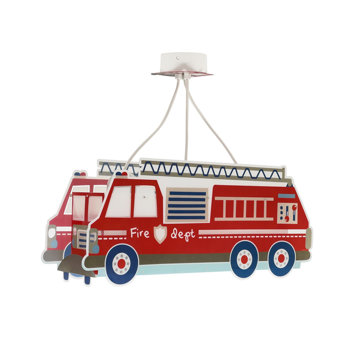 Lámpara colgante infantil FIRE TRUCK bombero flúor - DA0162 