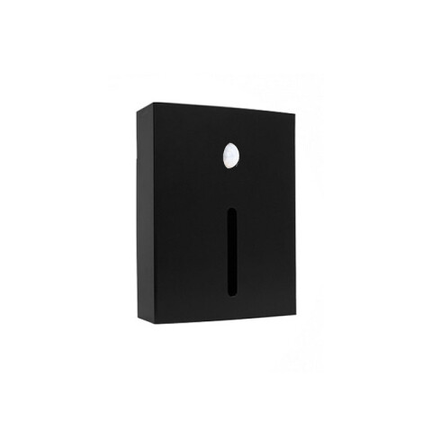 Lámpara pared LED IP65 negra 3W cálida 90° +sensor IX4822
