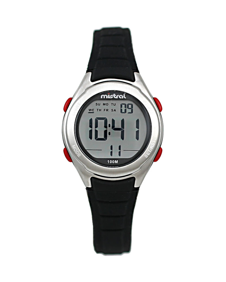 Reloj Mistral Deportivo Silicona Negro. "Producto sin caja" 