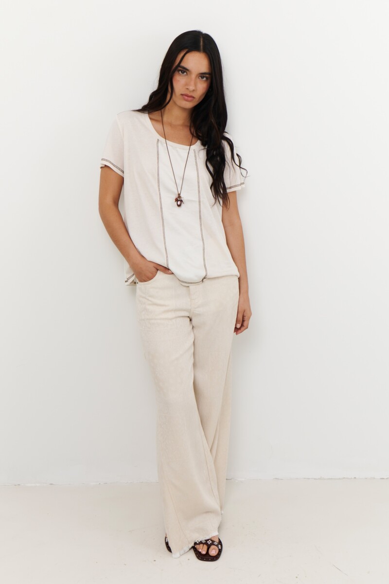 REMERA SATEN NATURAL