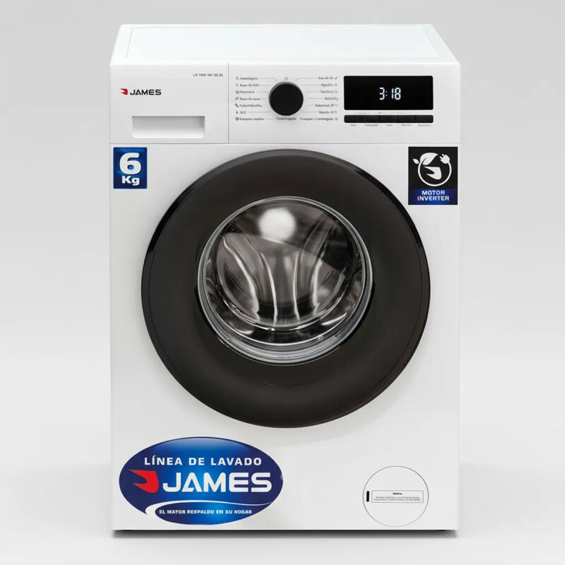 Lavarropas James 6kg Carga Frontal Lr 1006 Bl G6 Blanco Inverter Ltc Lavarropas James 6kg Carga Frontal Lr 1006 Bl G6 Blanco Inverter Ltc
