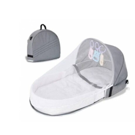 Cuna Nido Portátil con Mosquitera – Color Gris GRIS