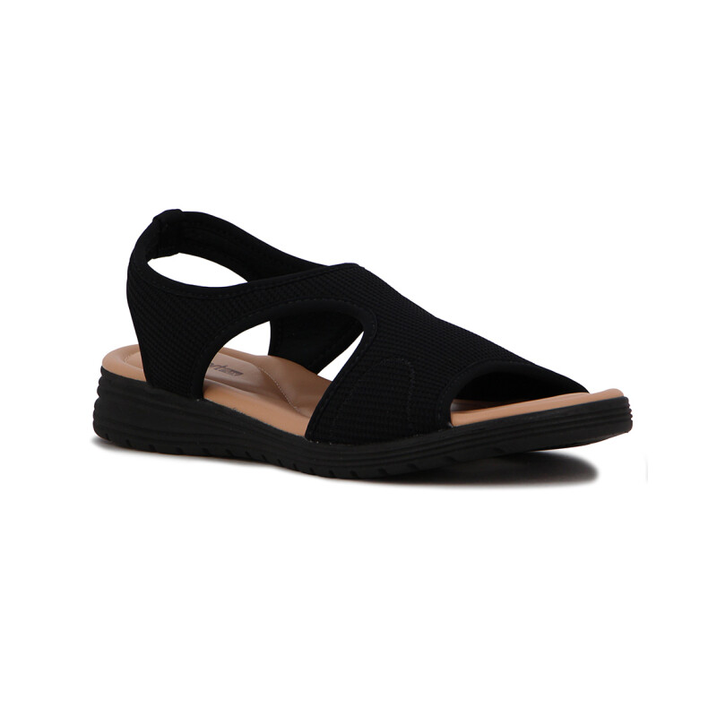 Sandalia Casual Elastizada Mujer Comfortflex Negro