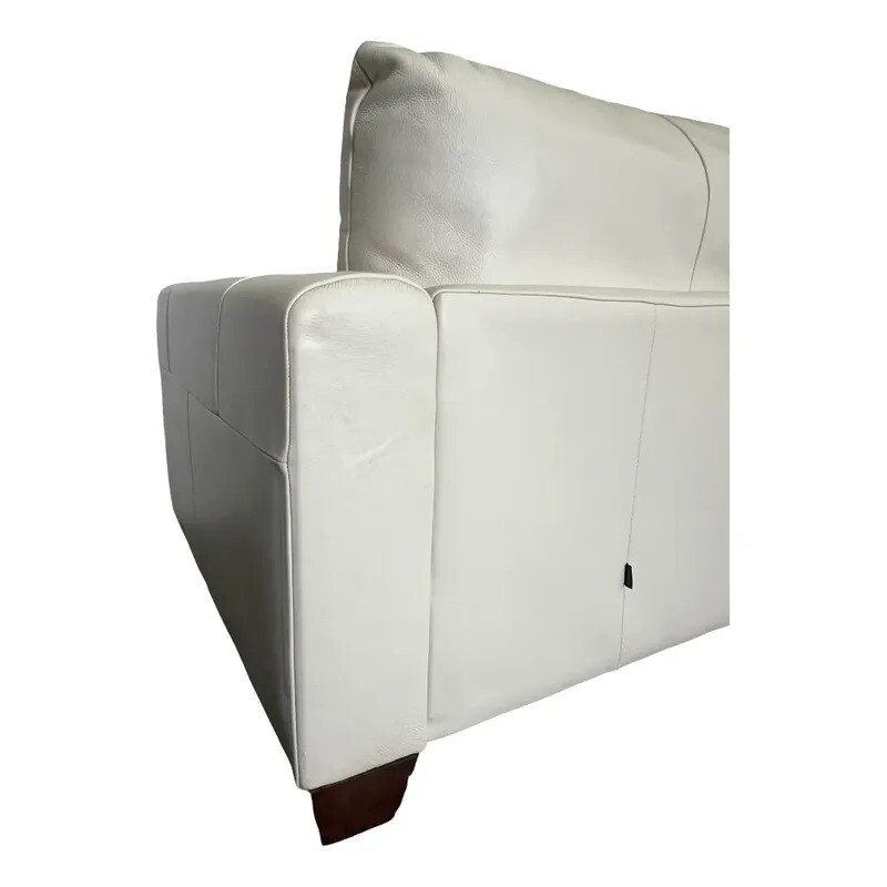 SOFA 100% CUERO - MODELO BLANC - 3 CUERPOS - BLANCO OPACO - MERCADERIA CON DETALLES - SOFA 100% CUERO - MODELO BLANC - 3 CUERPOS - BLANCO OPACO - MERCADERIA CON DETALLES -