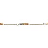 Pulsera Donas Tricolores-Oro bajo-Sin Piedra-PU8054 sinpiedra