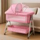 Cuna Colecho Moises Con Ruedas Y Mosquitero Bebe Rosa
