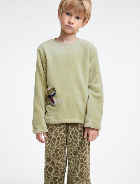 PIJAMA INFANTIL ESTAMPADO VERDE