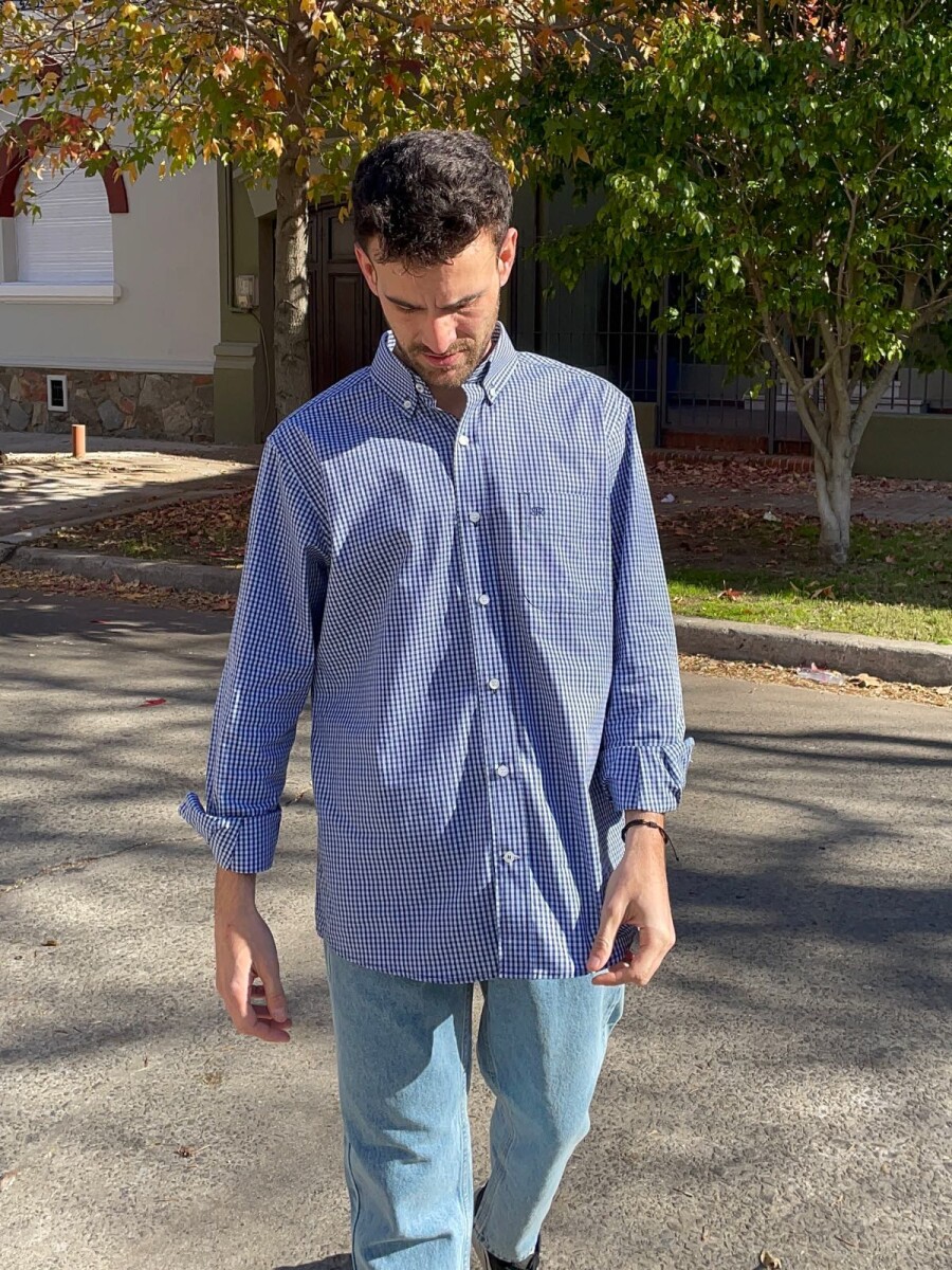 Camisa Escocesa Brixton - Azul - Celeste 