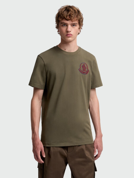 MONCLER - CAMISETA DE ALGODÓN CON LOGOTIPO Alta Automática