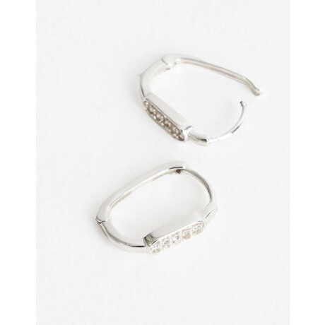 Argollas Plata 925 Con Cubic Plateado