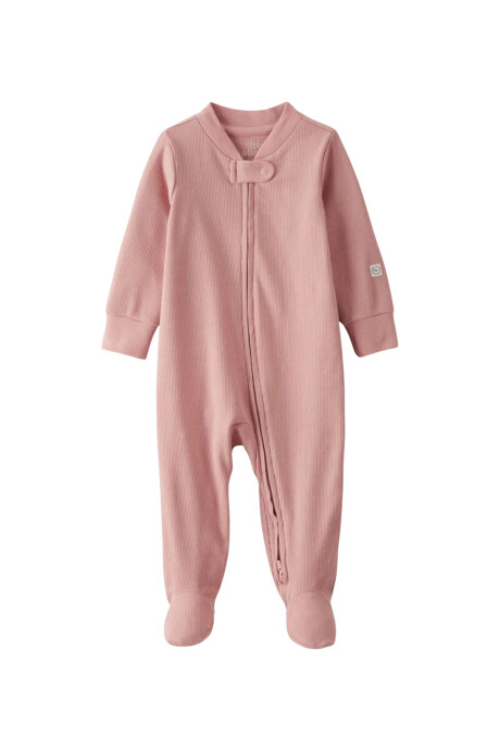 Pijama una pieza de algodón orgánico con pie Sin color