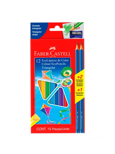 LAPICES DE COLORES LARGOS X 12 + 2 MULTICOLOR