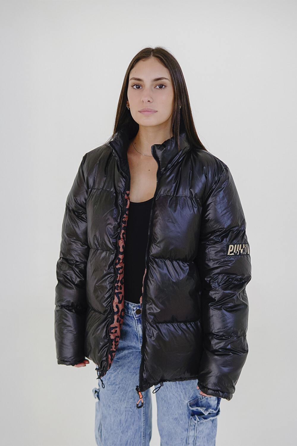 Campera Pulau Puffer Gloffy Reversible Negro