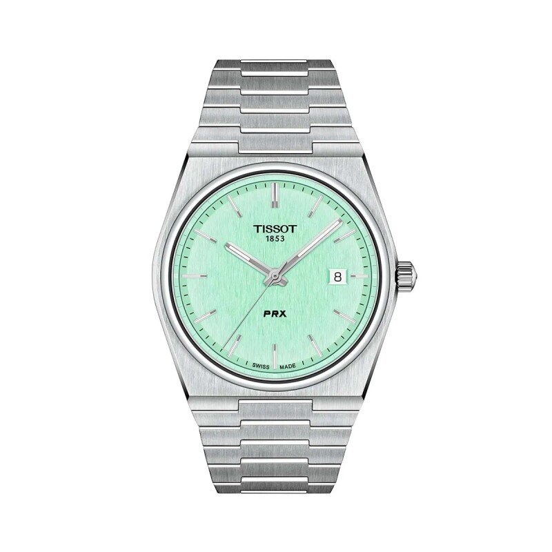 Reloj Tissot PRX T1374101109101 con correa de acero Plateado
