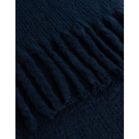 Bufanda Con Flecos Azul Marino