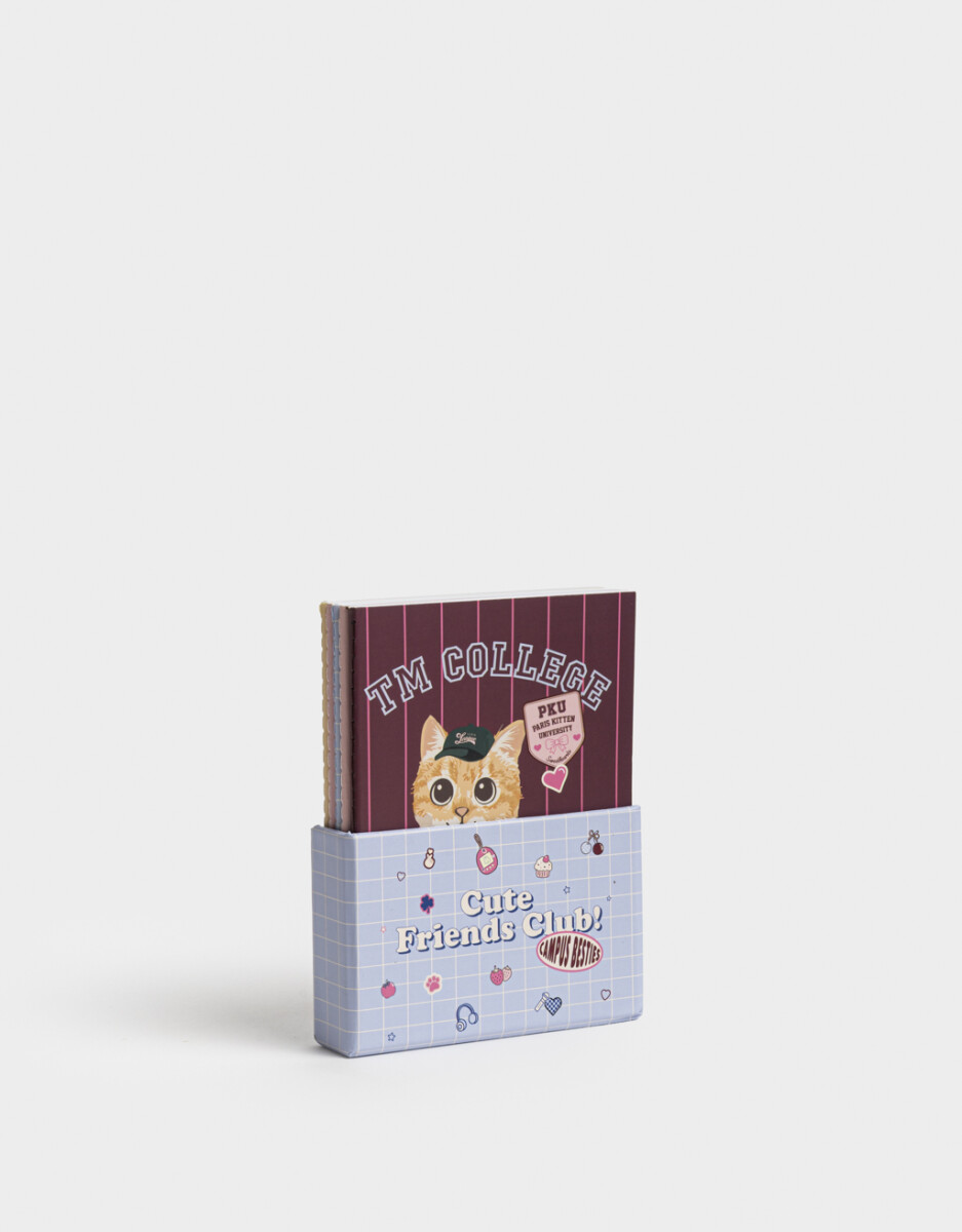 Set De 5 Libretas A6 Cosidas En Cajita 