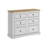 Comoda 6 Cajones Linea Rustica Blanca Comoda 6 Cajones Linea Rustica Blanca
