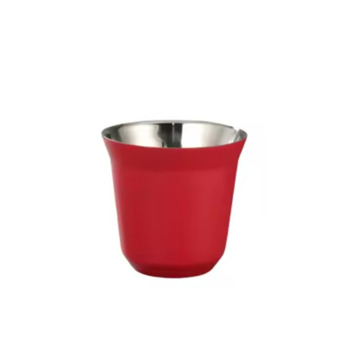 Taza pocillo de acero doble pared - 160ml - Rojo 