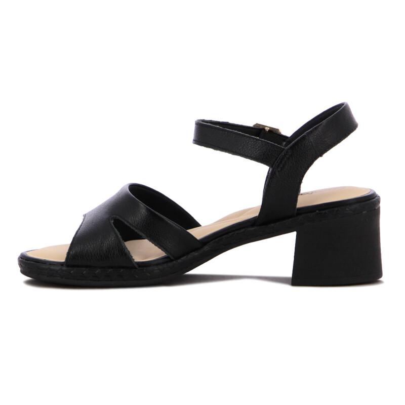 Sandalias Comfortflex Taco 4cm Negro