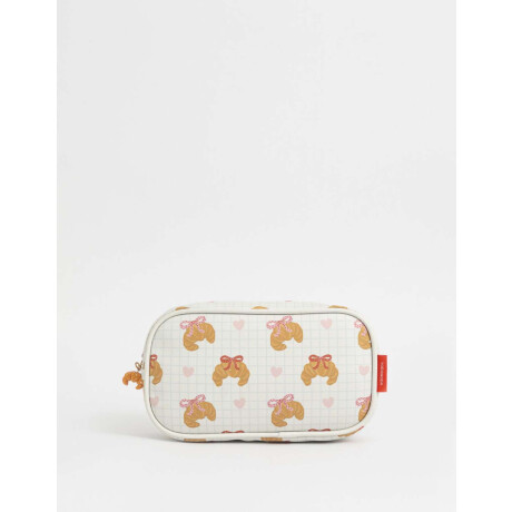 Cartuchera Estampada Croissant Rosa Claro