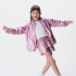 SHORTS FEM ROSA/GRAFITO