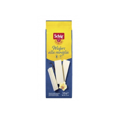 Galletitas waffle de vainilla s/gluten 125g Schar Wafers Vainilla Schars 125g