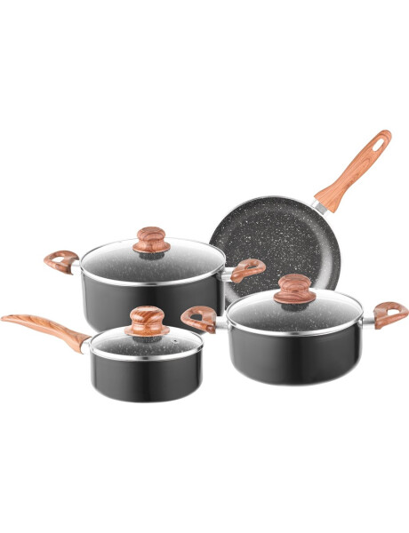 BATERIA DE COCINA 7PZAS SELECTA PLUS NEGRO BATERIA DE COCINA 7PZAS SELECTA PLUS NEGRO