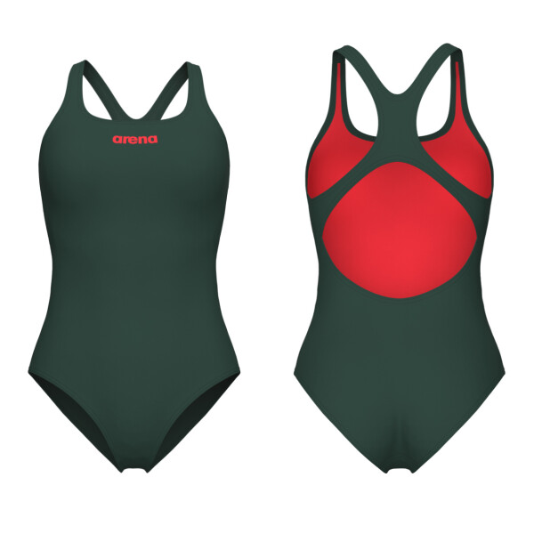 Malla De Natación Entrenamiento Para Mujer Arena Women's Team Swimsuit Swim Pro Solid Verde