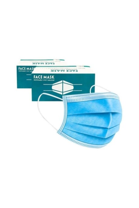 Tapabocas celeste quirúrgico descartable - Caja x 50 unidades Tapabocas celeste quirúrgico descartable - Caja x 50 unidades