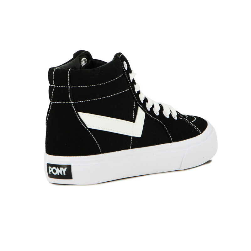 Pony Bota Casual Lona Unisex - Negro Negro