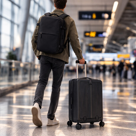 Set de viaje valija carry on rígida + mochila expandible Sc