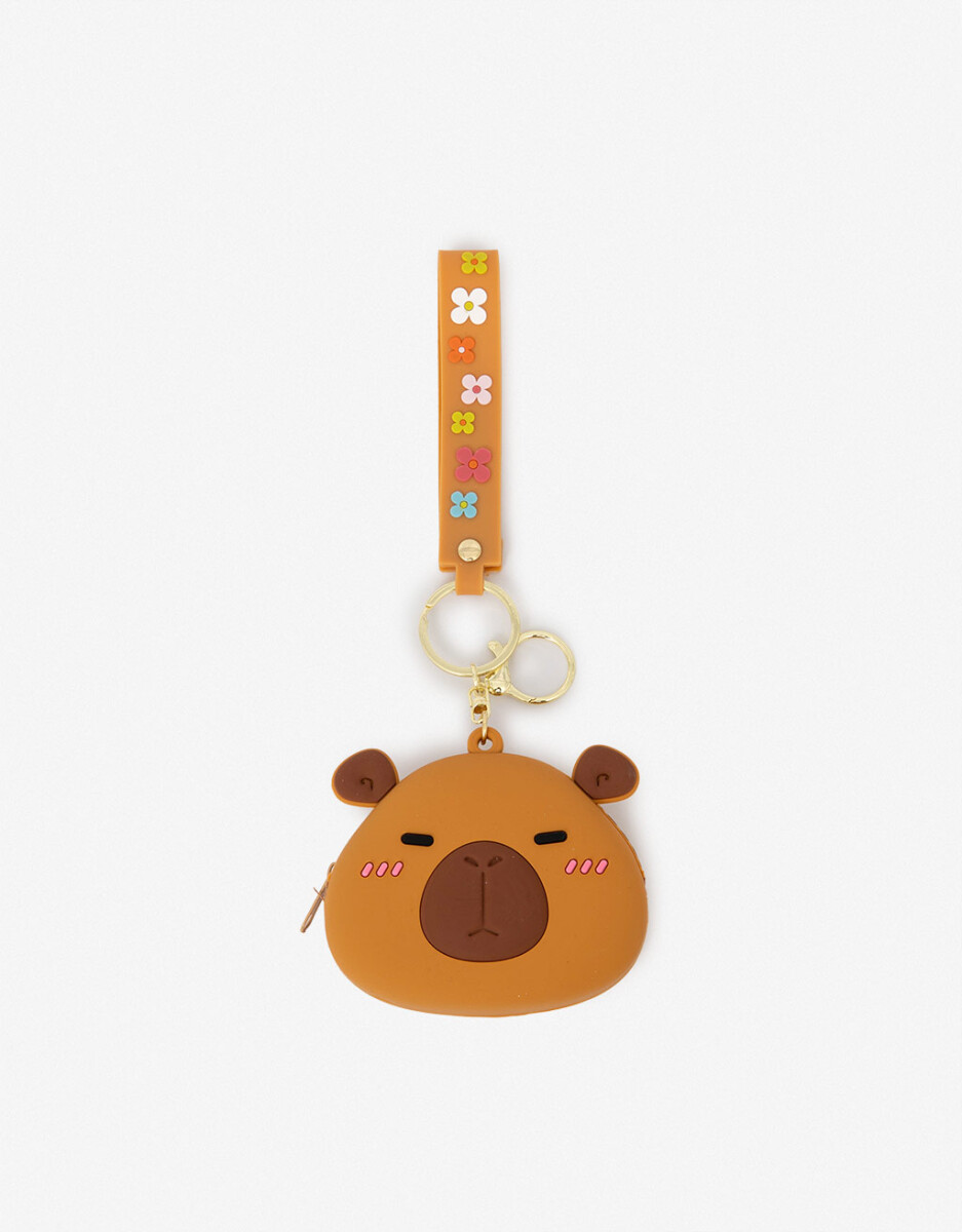 Llavero Y Charm Monedero De Carpincho 