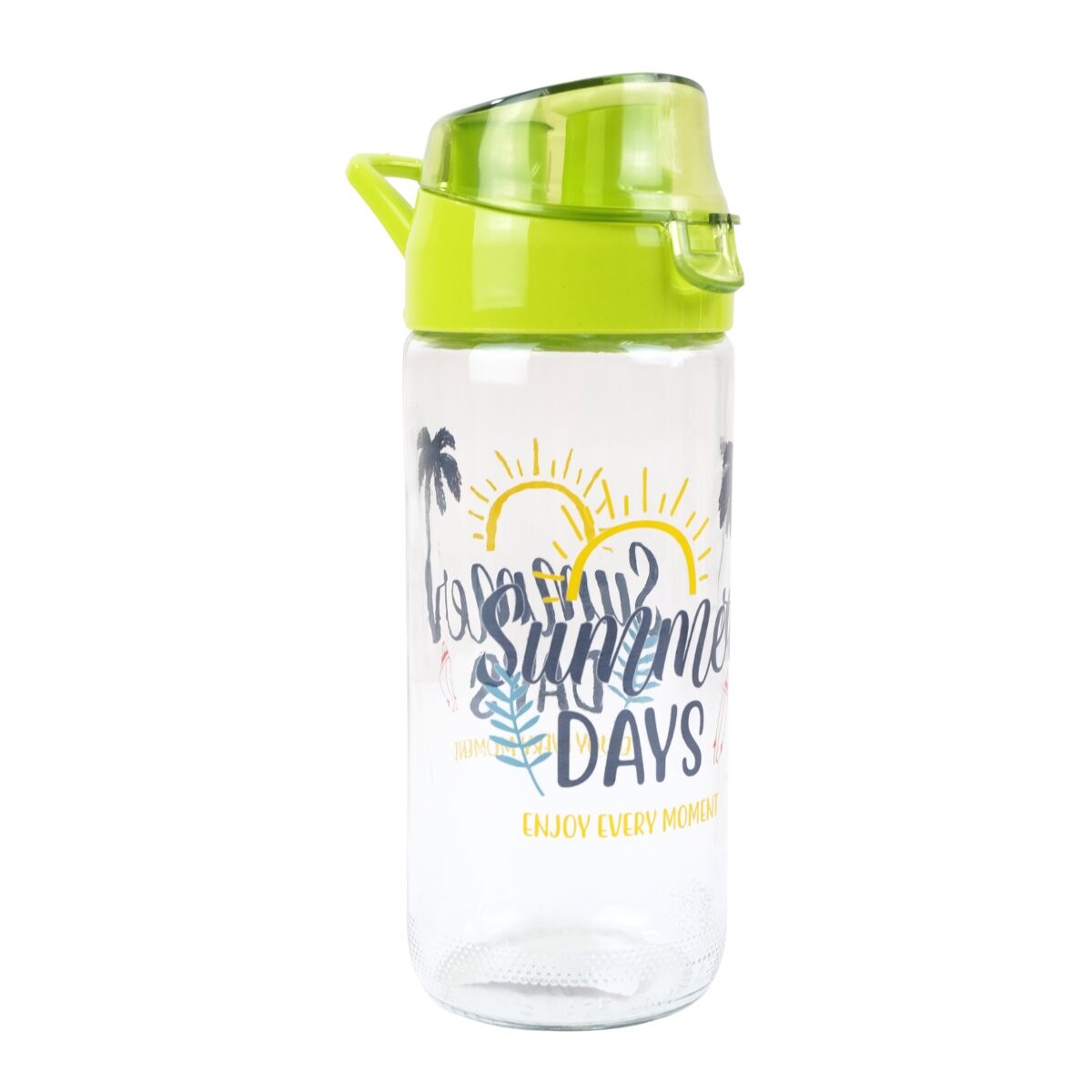 Botella Herevin de vidrio decorada 500ml 