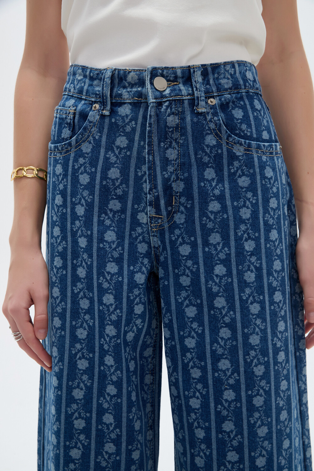 Pantalon Sisal Azul Medio