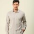 Camisa Lino Algodón Manga Larga Beige