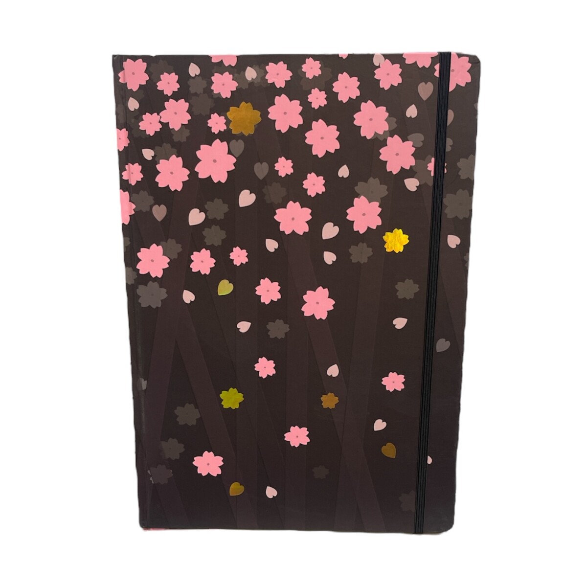 Cuadernola A4 80 hojas - Diseño Flores con Fondo Negro 