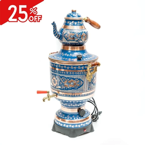 Samovar labrado azul Samovar labrado azul