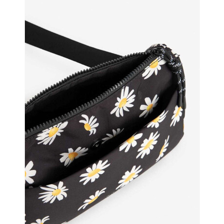 Bandolera Con Cierre Cremallera Y Asa Regulable Estampado Flores