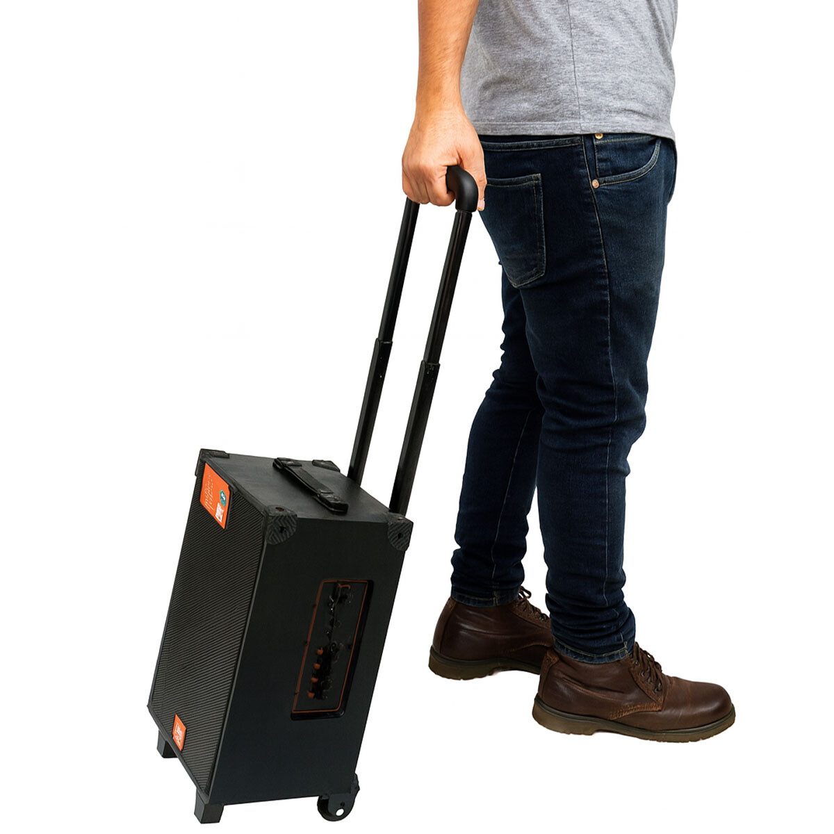 Parlante Grande Con Rueditas Y Manija Para Transportar 