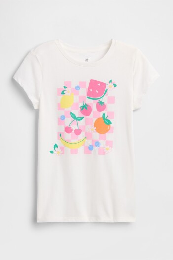 Remera Gráfico Manga Corta Niña New Off White