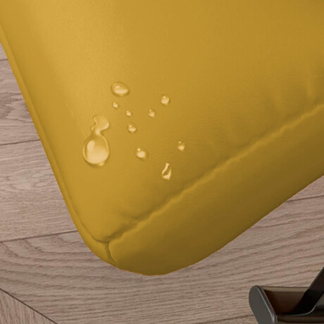 Sillón Reposera Mecedora Respaldo Ajustable Bolsillo Amarillo