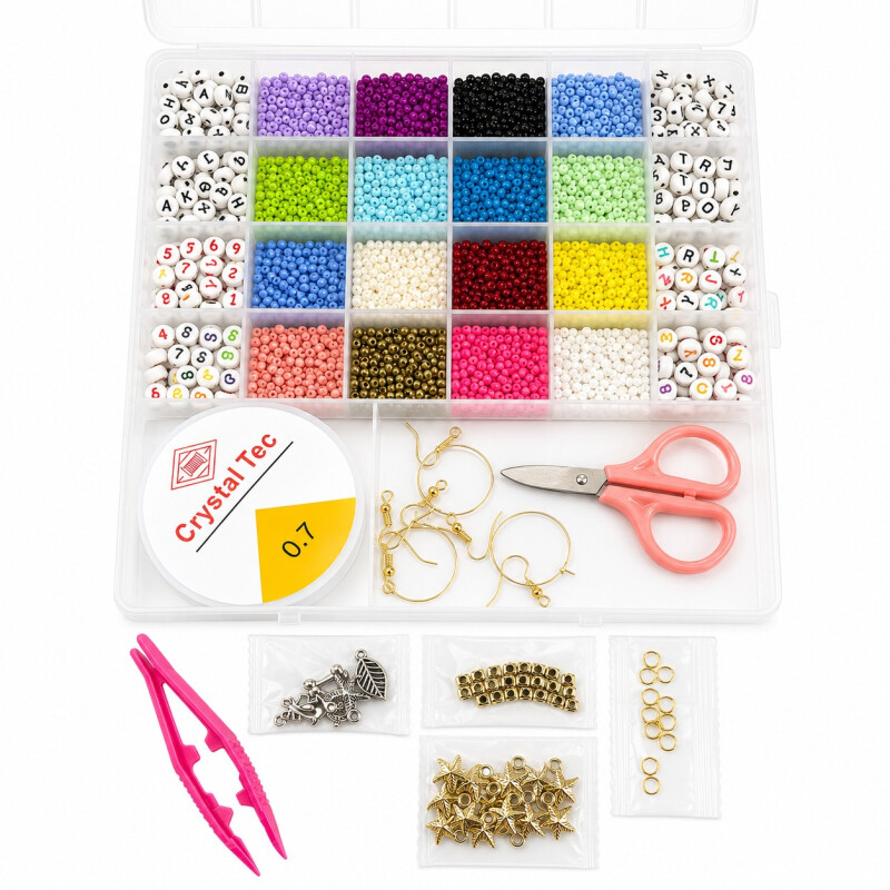 Set de 3600 Mostacillas para Pulseras Set de 3600 Mostacillas para Pulseras