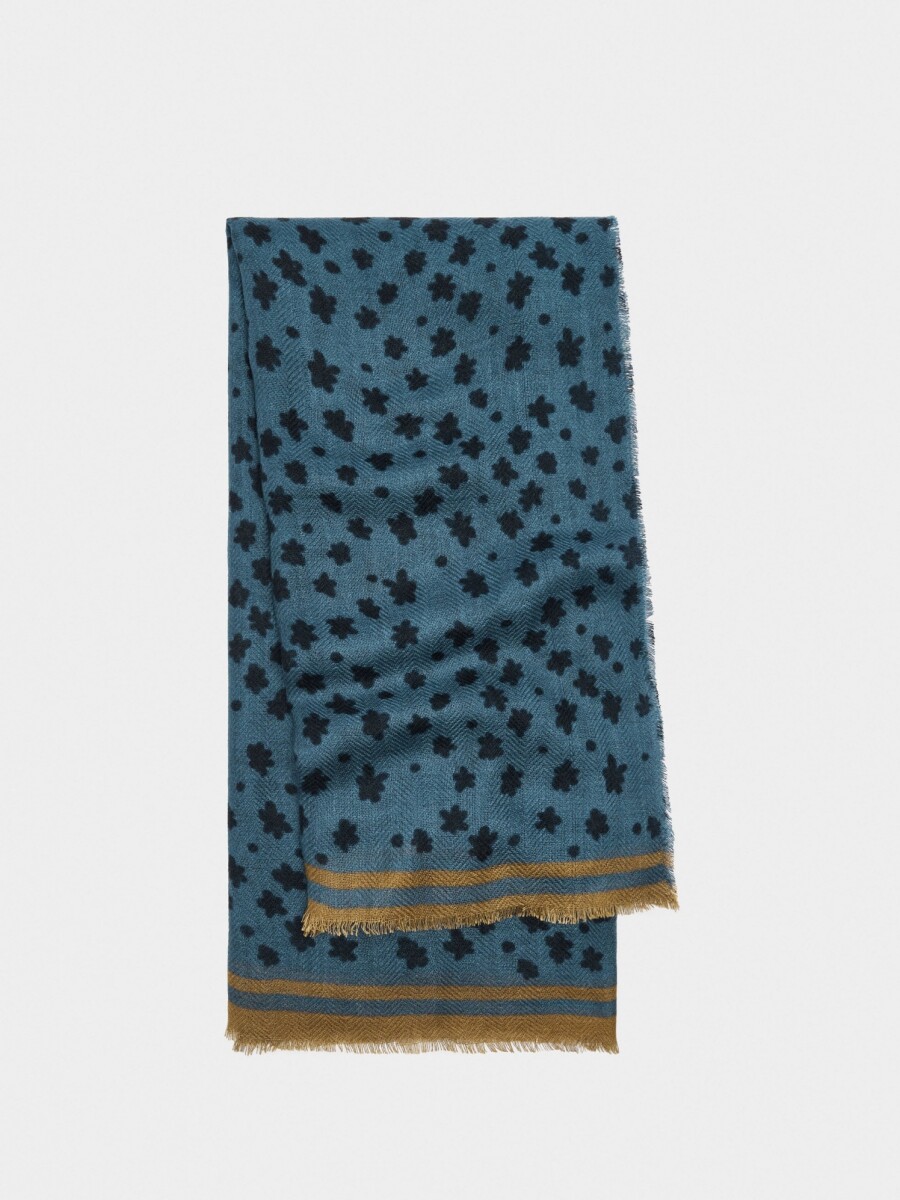 Pañuelo Estampado De Lana multicolor