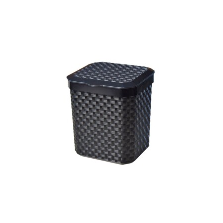 PAPELERA SIMIL RATTAN 5 LITROS NEGRO