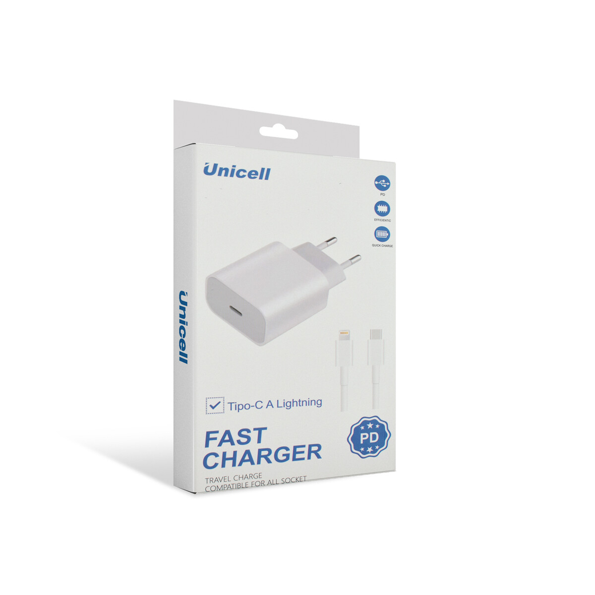 Cargador de pared Unicell con cable lightning 