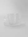 Taza Dots Con Plato Color Unico