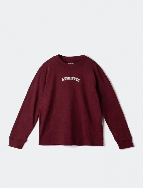 CAMISETA INFANTIL CON ESTAMPA BORDEAUX