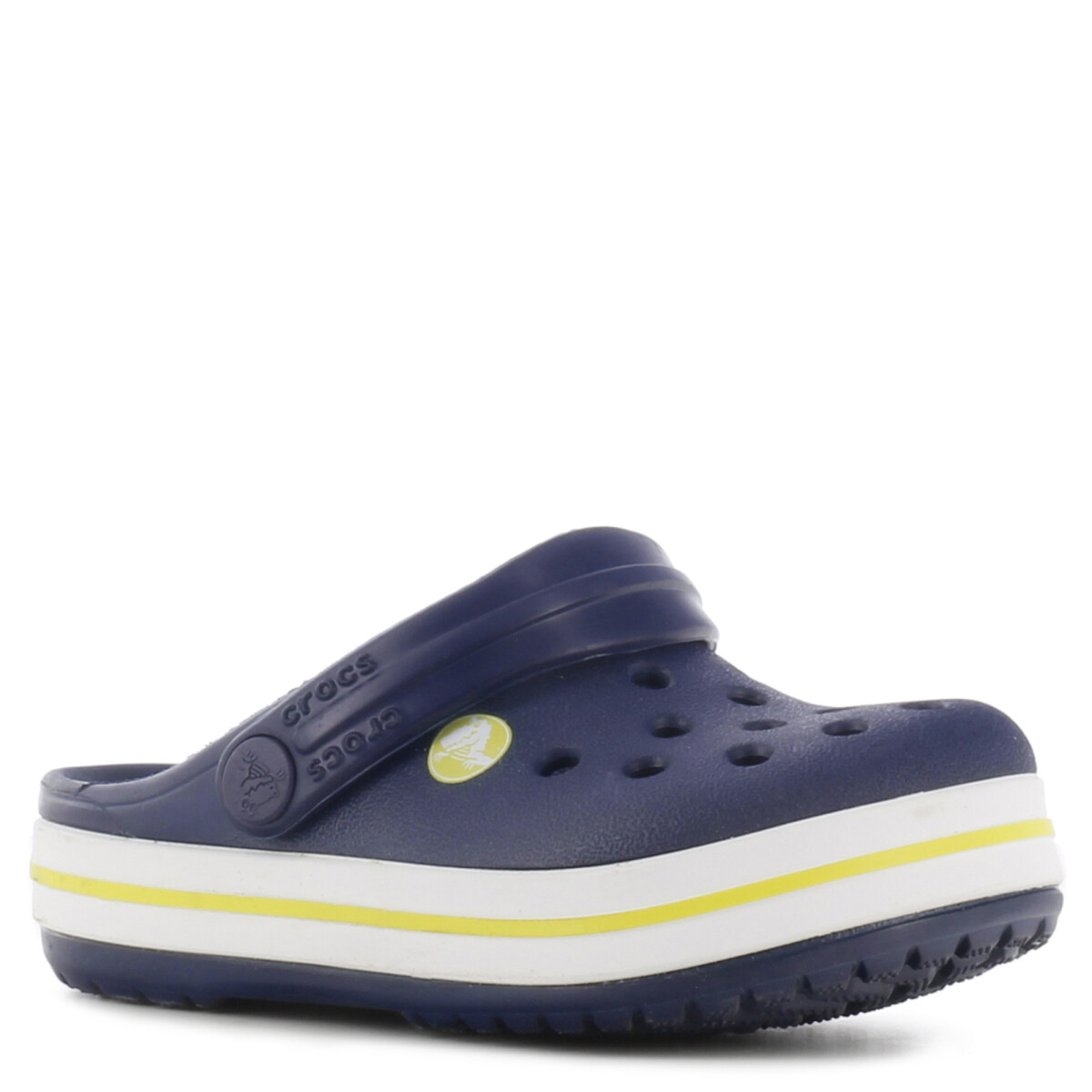 Zuecos Infantiles Crocs Crocband Clog - Azul Marino - Amarillo Limón 