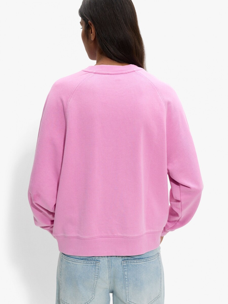 Sudadera De Algodón Con Bordado rosa
