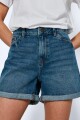 Short Miley Mom Fit Medium Blue Denim